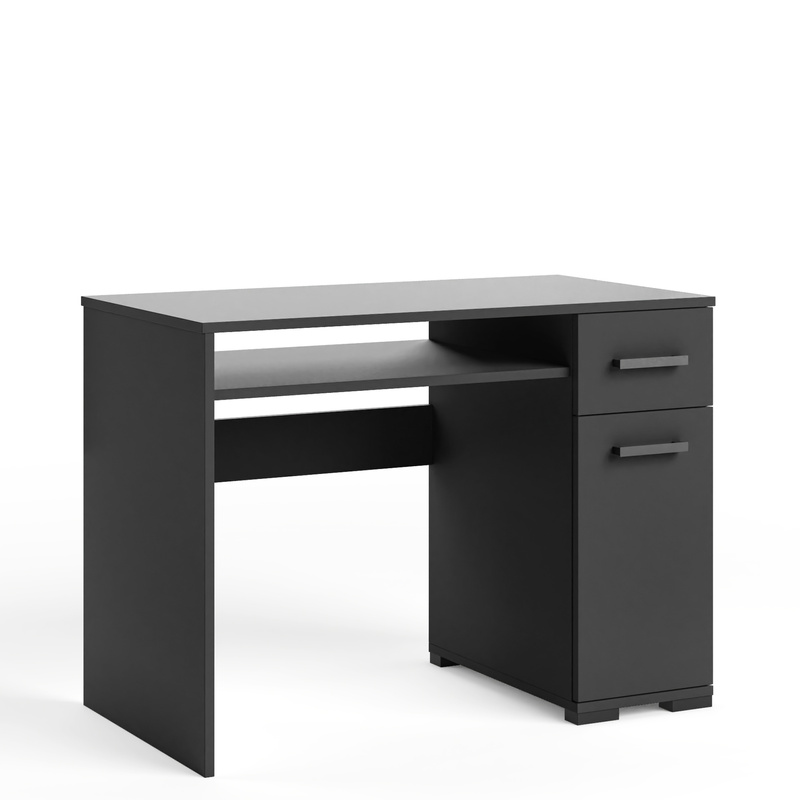 Czarne biurko 90 cm z szufladą do pokoju młodzieżowego FIORA