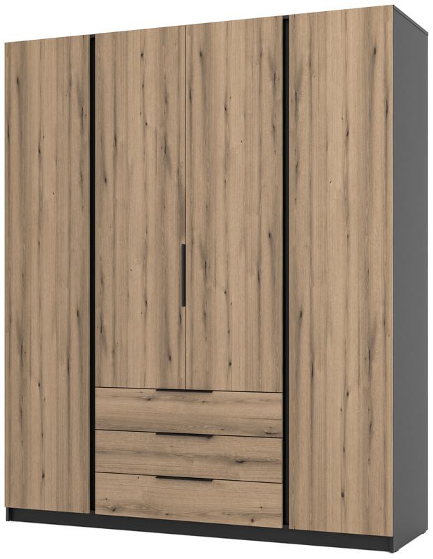 Duża nowoczesna szafa do sypialni z szufladami 200 cm KARAT