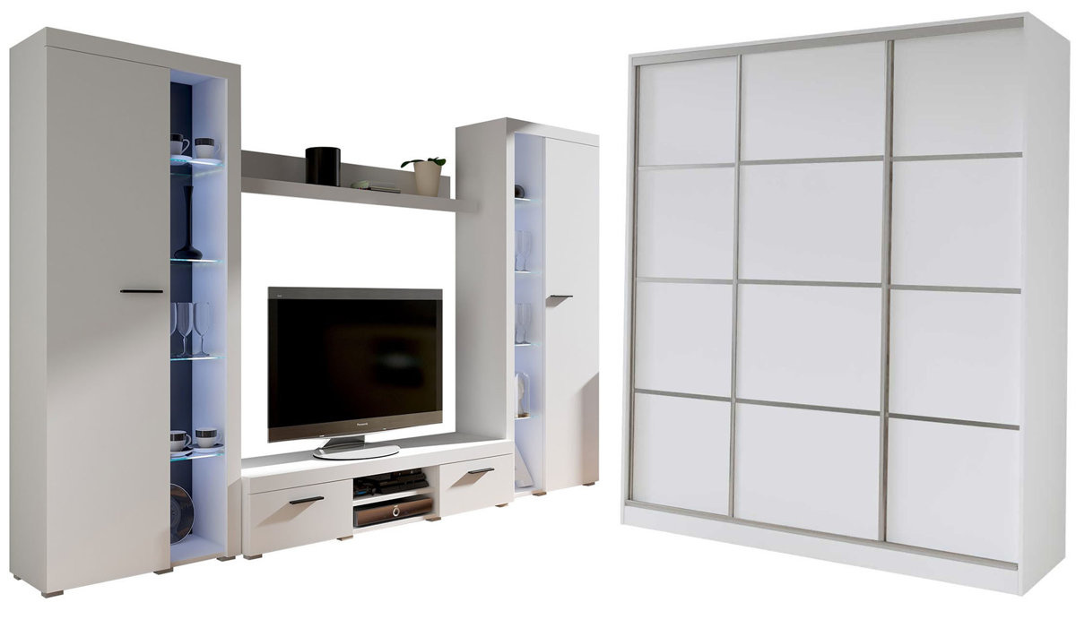 Meblościanka do salonu SAMBA BIG Szafa przesuwna TOP 200