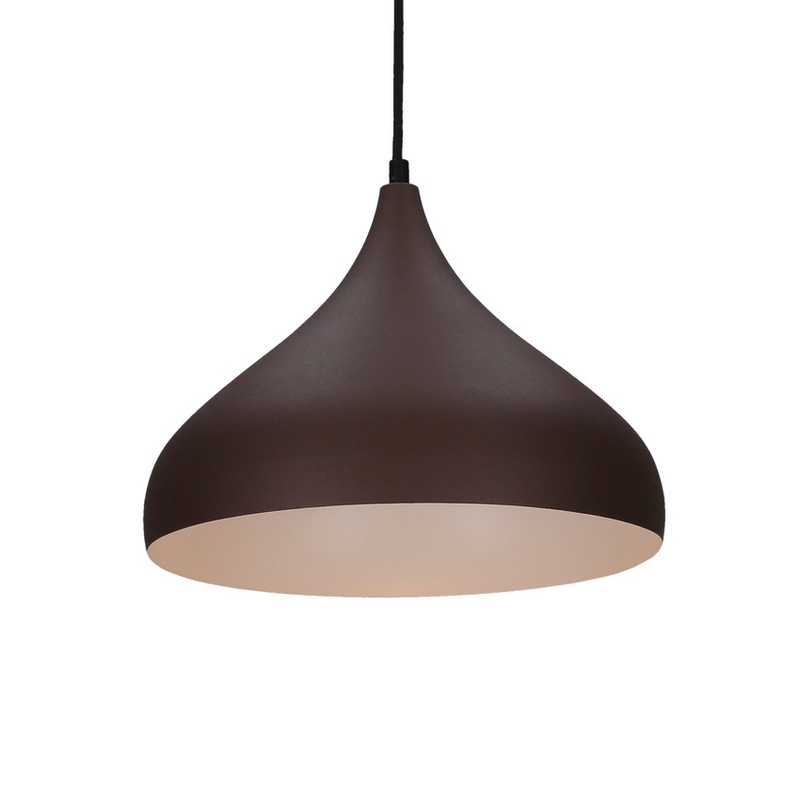Brązowa lampa wisząca sufitowa do salonu VIBORG metal 32 cm