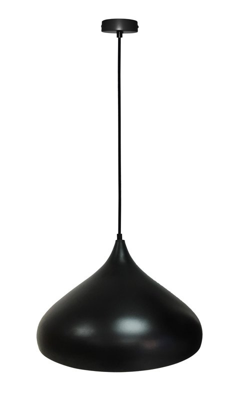 Czarna lampa wisząca sufitowa do salonu 42 cm VIBORG metal