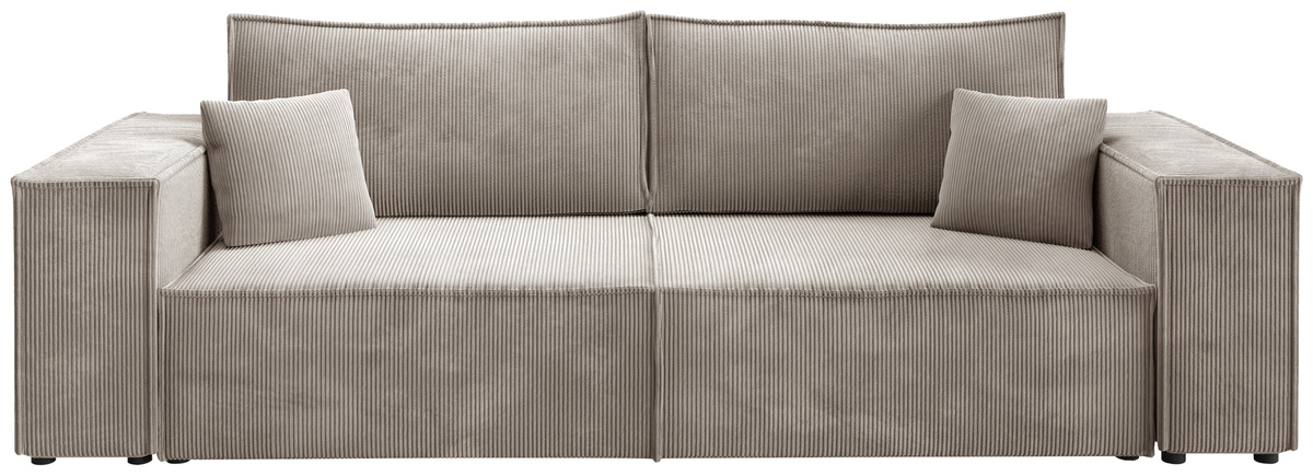 Sztruksowa kanapa rozkładana do salonu PEDRO