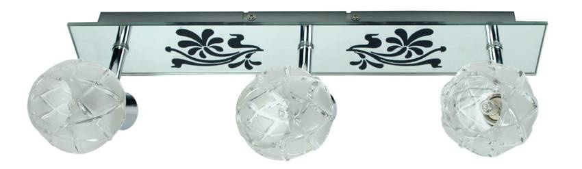 Lampa sufitowa listwa 3-punktowa do salonu ORTON kryształ