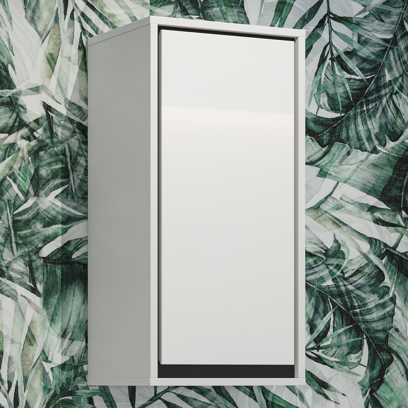 Szafka wisząca do łazienki 35 cm IRVINE biały połysk