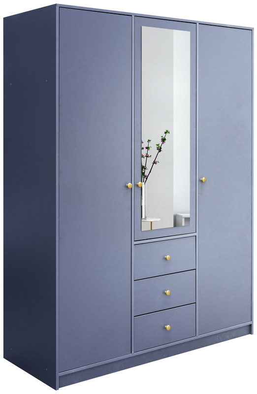 Nowoczesna pojemna szafa z lustrem i szufladami 150 cm SELMA