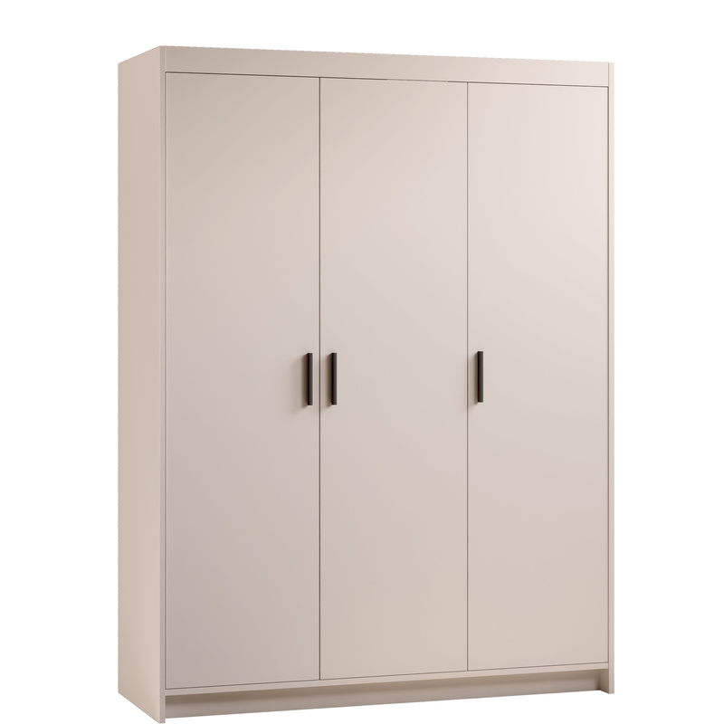 Trzydrzwiowa szafa modułowa 133 cm do przedpokoju beż piaskowy KUBA