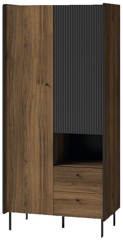 Dwudrzwiowa szafa do salonu z dwoma szufladami 90 cm PINNACLE