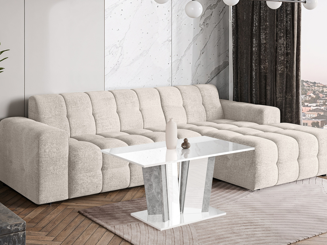 Stolik kawowy do salonu 100x60 cm DENOS biały