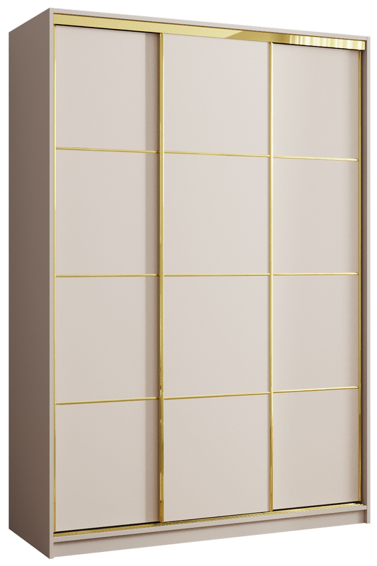 Szafa przesuwna do przedpokoju 150 cm GOLD NEW beż piaskowy