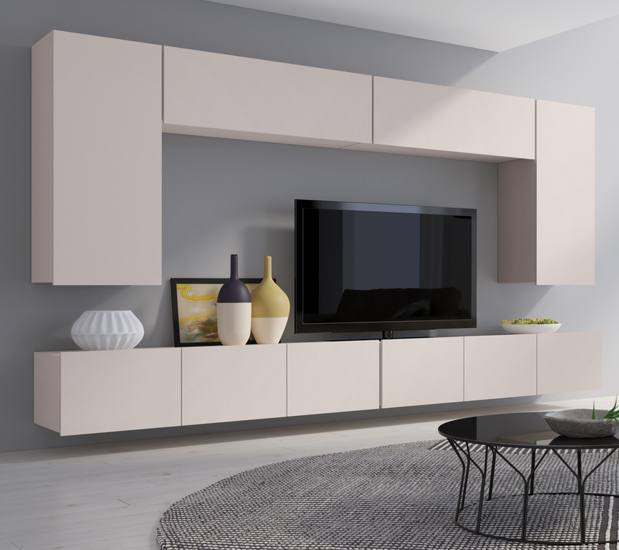 Meblościanka do salonu w kolorze kaszmir MODERN 13