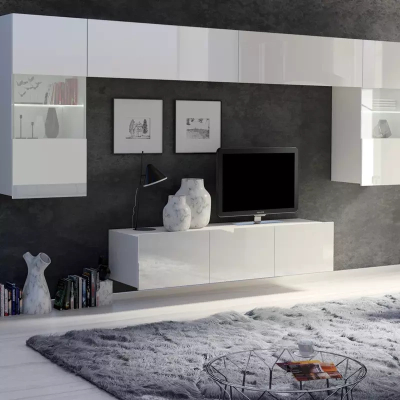 Meblościanka biała połysk MODERN 2