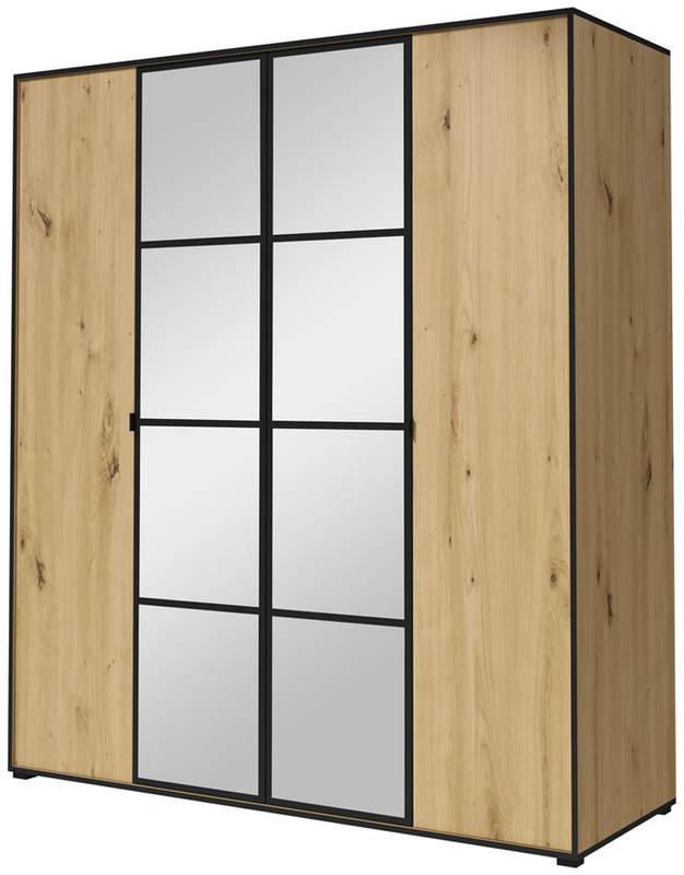 Nowoczesna szafa uchylna z lustrem i drążkiem 180 cm OLAS