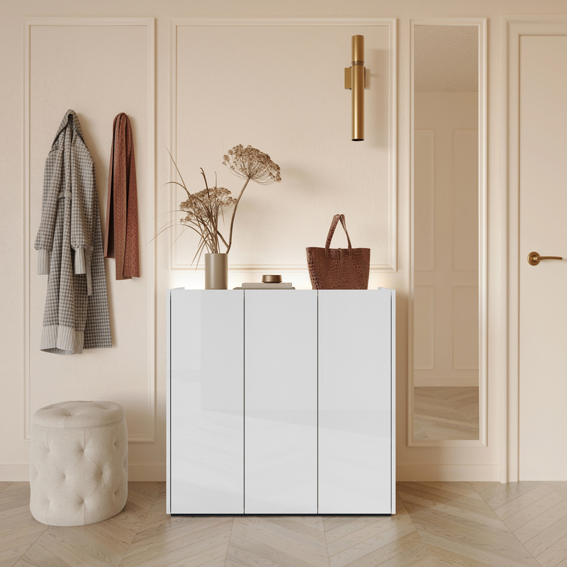 Komoda biały połysk do salonu 95 cm EASY EA-03