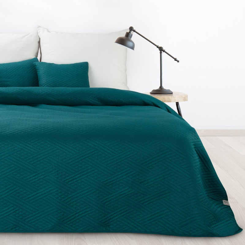 Narzuta BONIES 200x220 cm ciemnoturkusowa z dwiema poszewkami