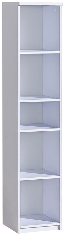 Biały regał na książki do pokoju młodzieżowego 35 cm ANETT