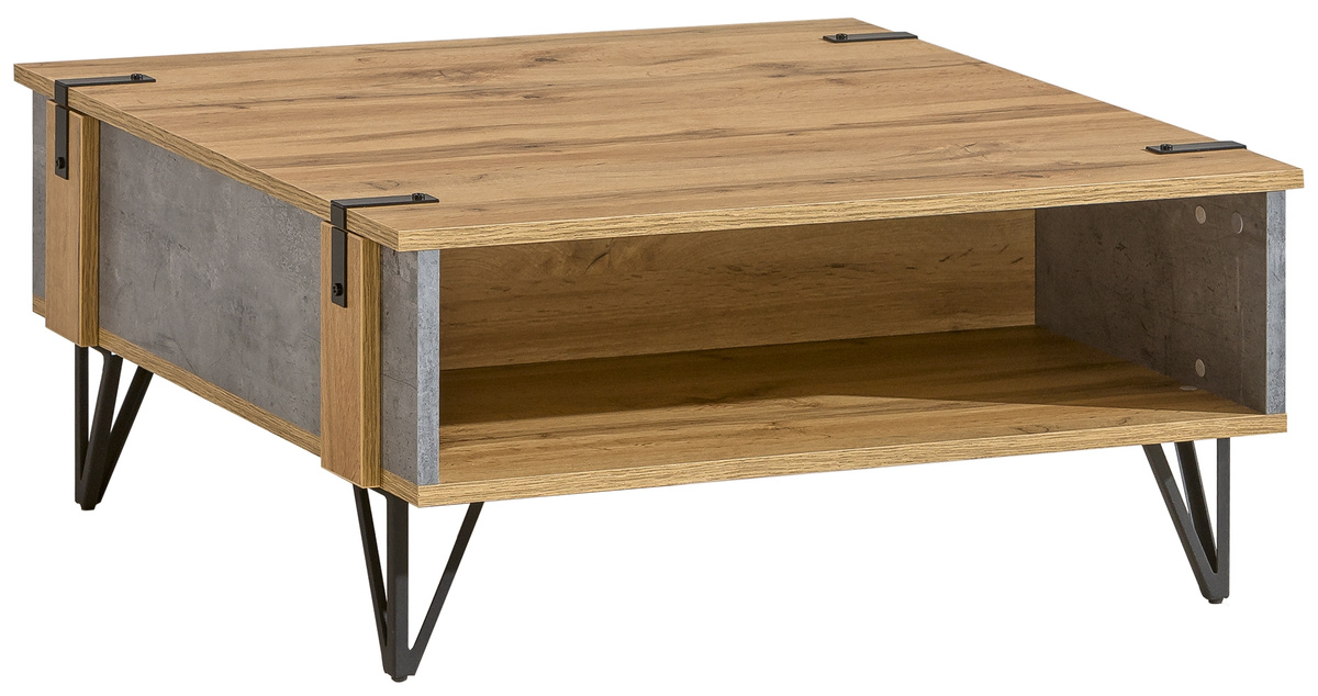 Loftowy stolik kawowy do salonu 80x80 cm LOSTI