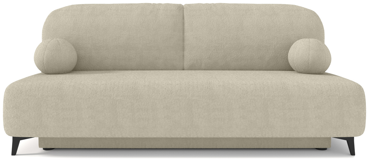 Beżowa kanapa rozkładana z funkcją spania do salonu SILVIO