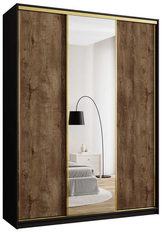 Szafa z lustrem i szufladami 180 cm GOLD NEW MAX lefkas