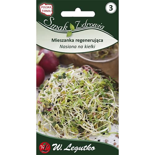 1 szt, Nasiona na kiełki - mieszanka regenerująca - Nasiona: Ilość w opakowaniu: 20 g