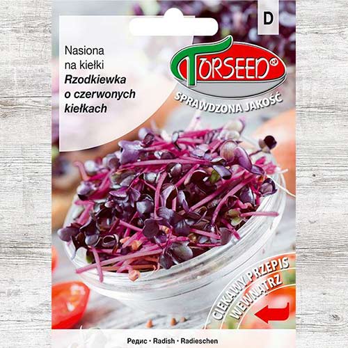 1 szt, Rzodkiewka, nasiona na kiełki - Nasiona: Ilość w opakowaniu: 20 g