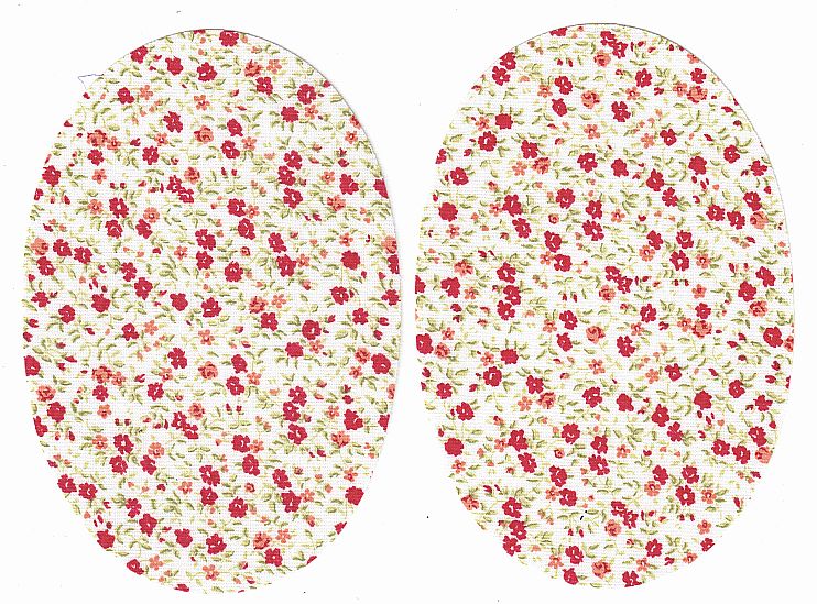 łaty w kwiaty termoprzylepne 2 szt. kol.4935 (czerwono/zielone)