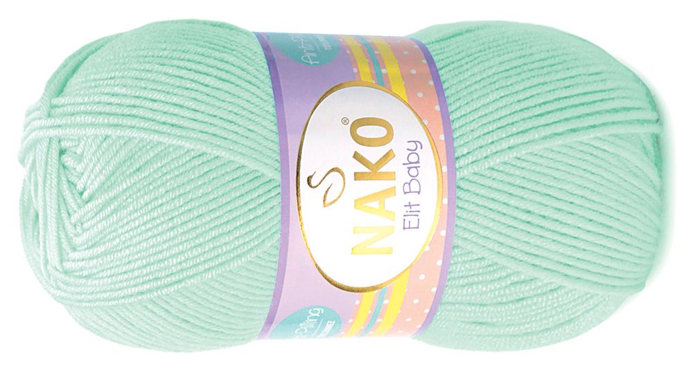 WŁÓCZKA ANTI-PILLING NAKO ELIT BABY 100 kol. 6692 seledynowy