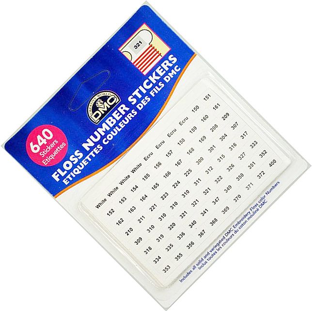 zestaw naklejek z numerami DMC 6103 .