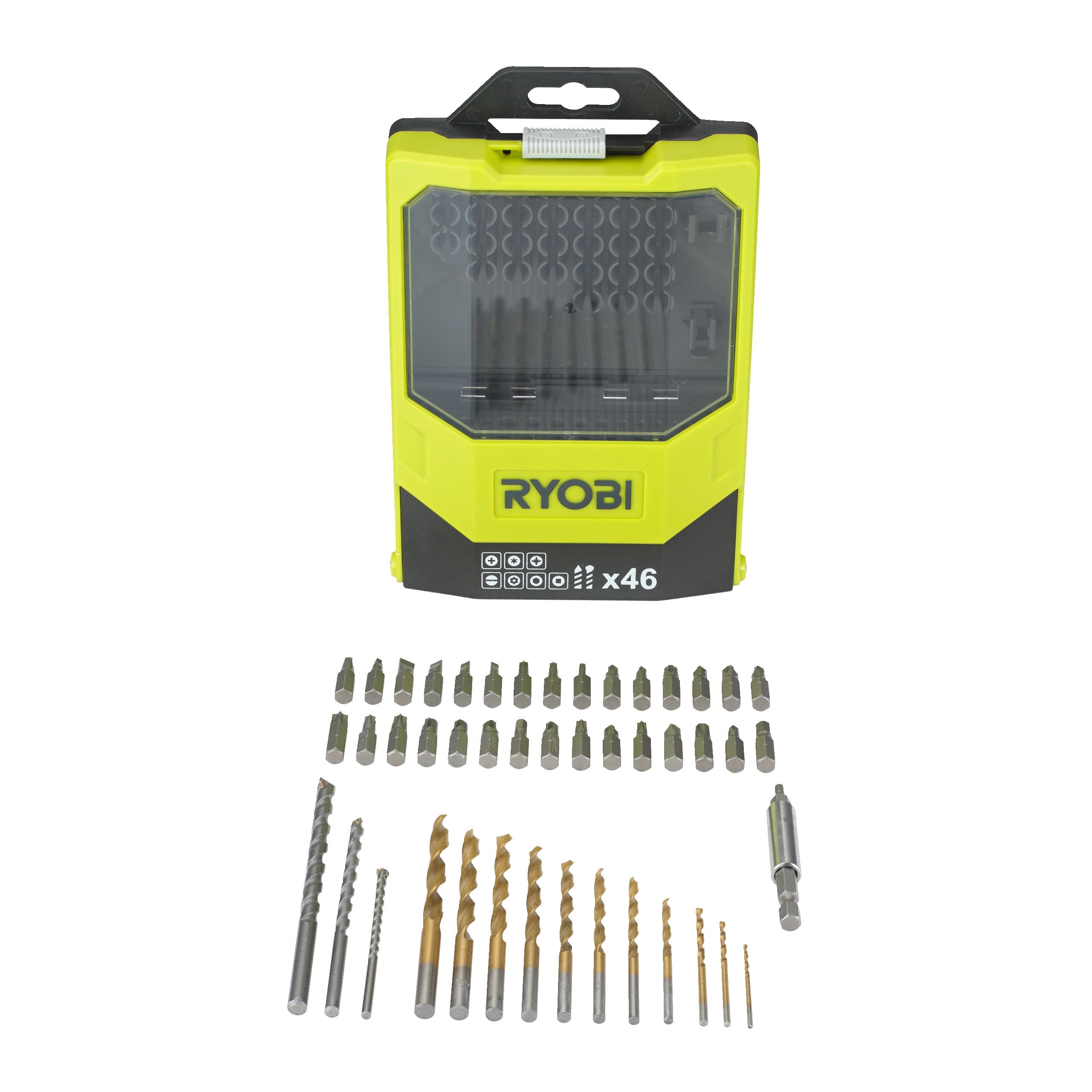 Zestaw wierteł i bitów (46 szt)