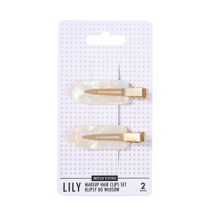 Sister Young LILY Klipsy do Włosów do Makijażu Zestaw 2 Sztuki Mermaid