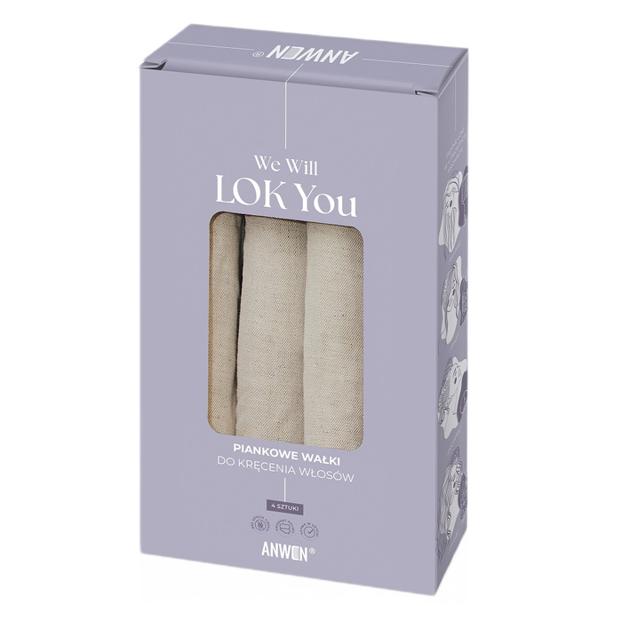 Anwen We Will Lok You piankowe wałki do kręcenia włosów, 4 szt