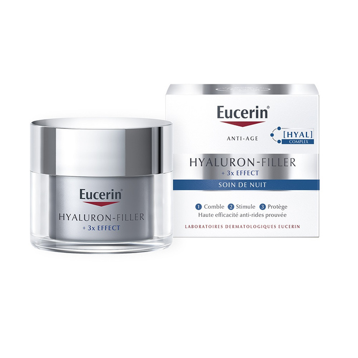 Eucerin Hyaluron-Filler + 3x Effect krem przeciwzmarszczkowy na noc, 50 ml