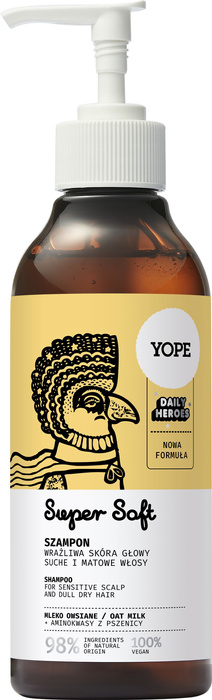 YOPE Szampon Do Włosów Normalnych Mleko Owsiane 300ml