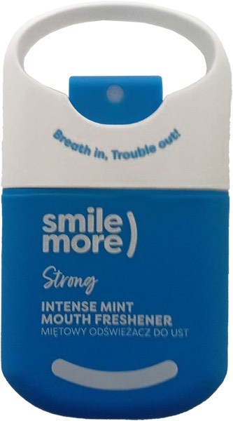 HISKIN SMILE MORE odświeżacz do ust - Strong intense mint (niebieski), 20 ml