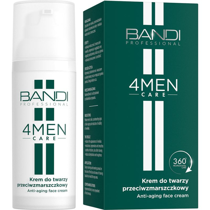 Bandi 4MEN Care Krem do twarzy przeciwzmarszczkowy, 50 ml