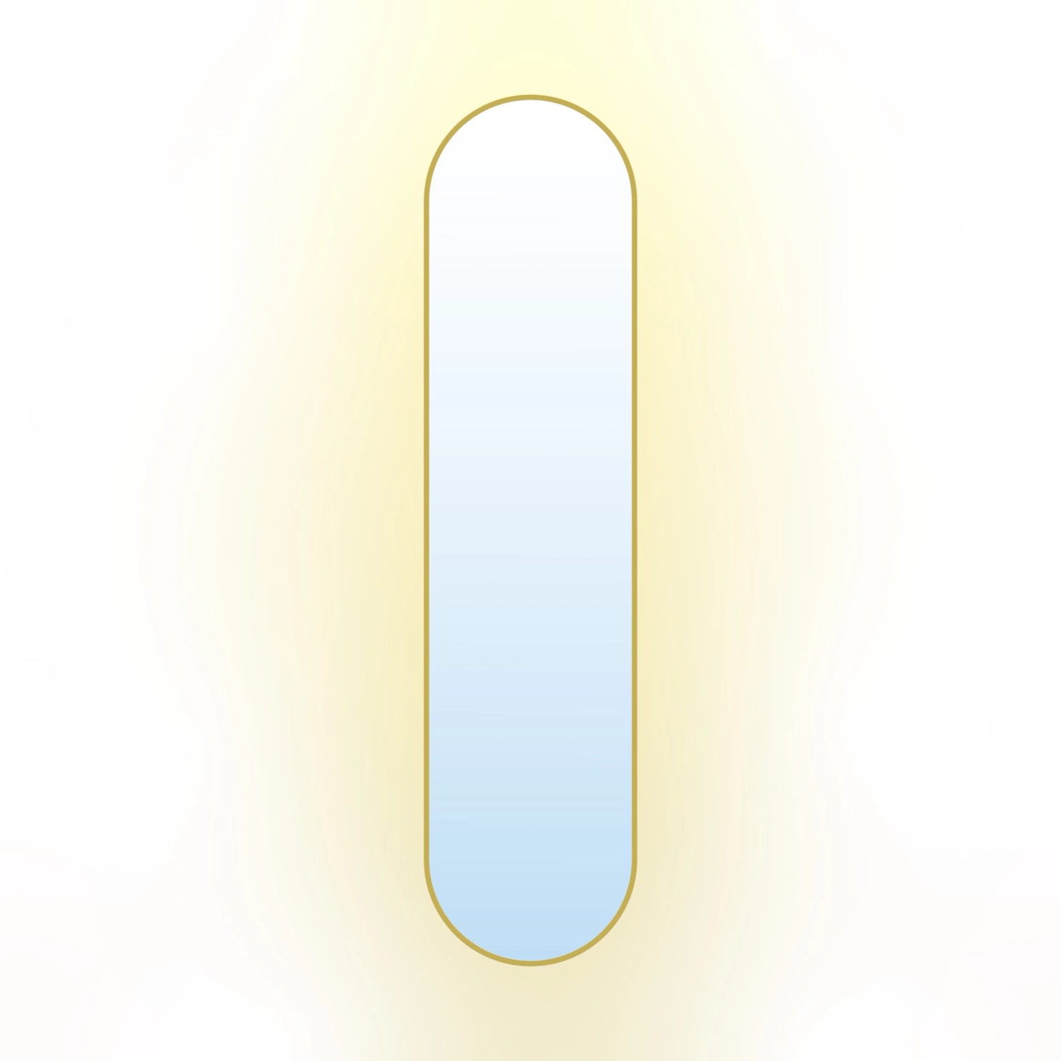 Lustro LED Pastille Złote Ciepłe 155x40