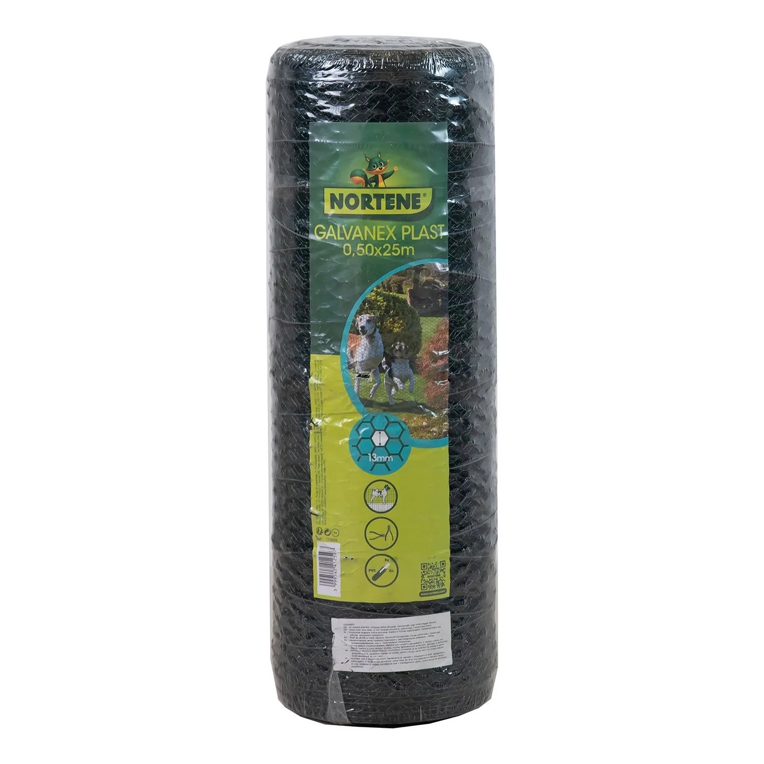 Siatka druciana skręcana z powłoką plastikową - 0,5x25 m