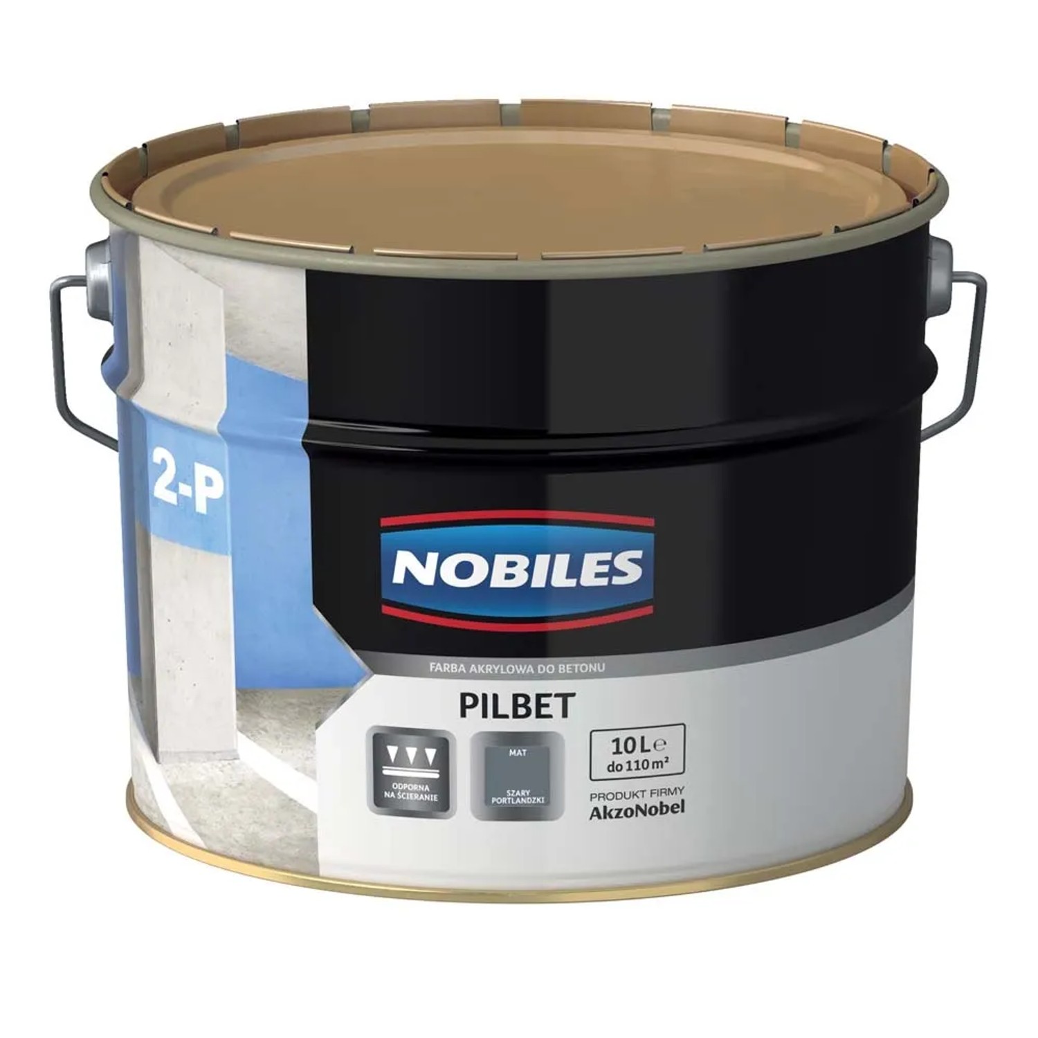 Nobiles Farba akrylowa do betonu Pilbet szary portlandzki 10 l