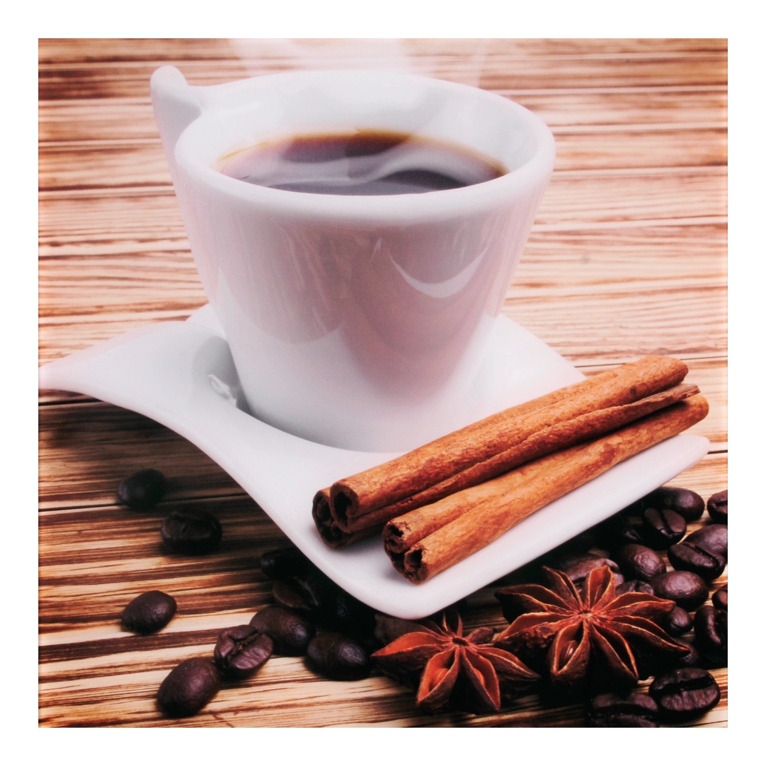 Obraz na szkle KAWA GL012 30 cm x 30 cm