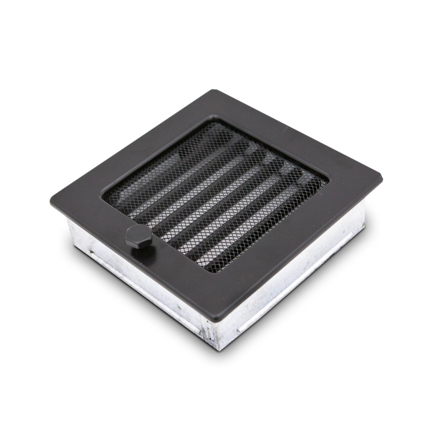 4 Fire Kratka kominkowa czarna 17 cm x 17 cm z żaluzją