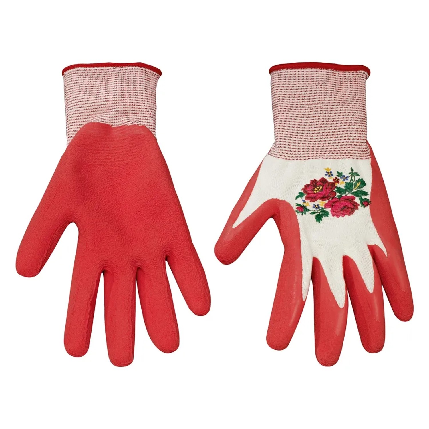 LUX-TOOLS Rękawice ogrodowe lateksowe czerwone rozm. 7