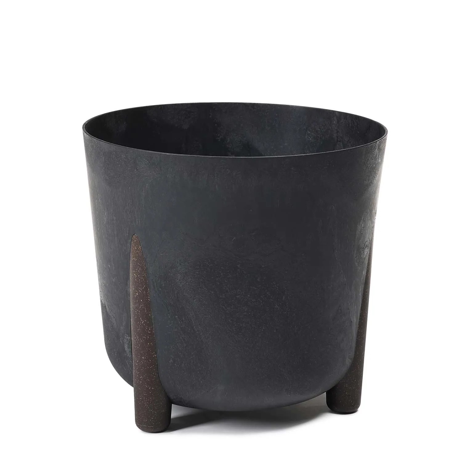 Doniczka Frida czarna beton recycled - 34 cm