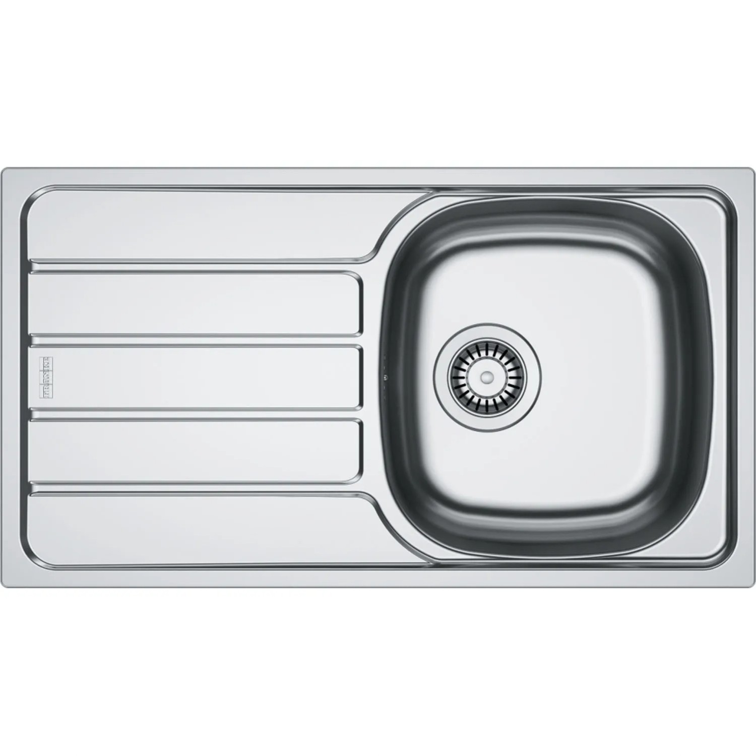 Franke Zlewozmywak SKN 611-78/44 1-kom. z ociekaczem stalowy - 78 x 43,5 cm