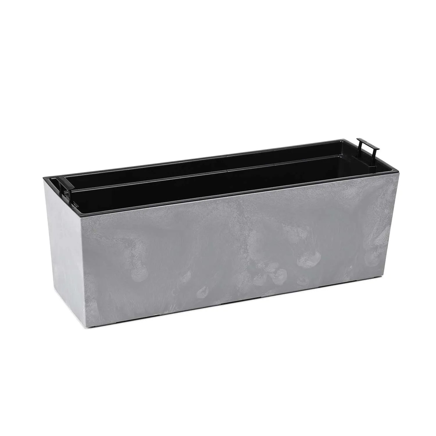 Kwietnik Begonia szary beton recycled - 19 x 56 cm