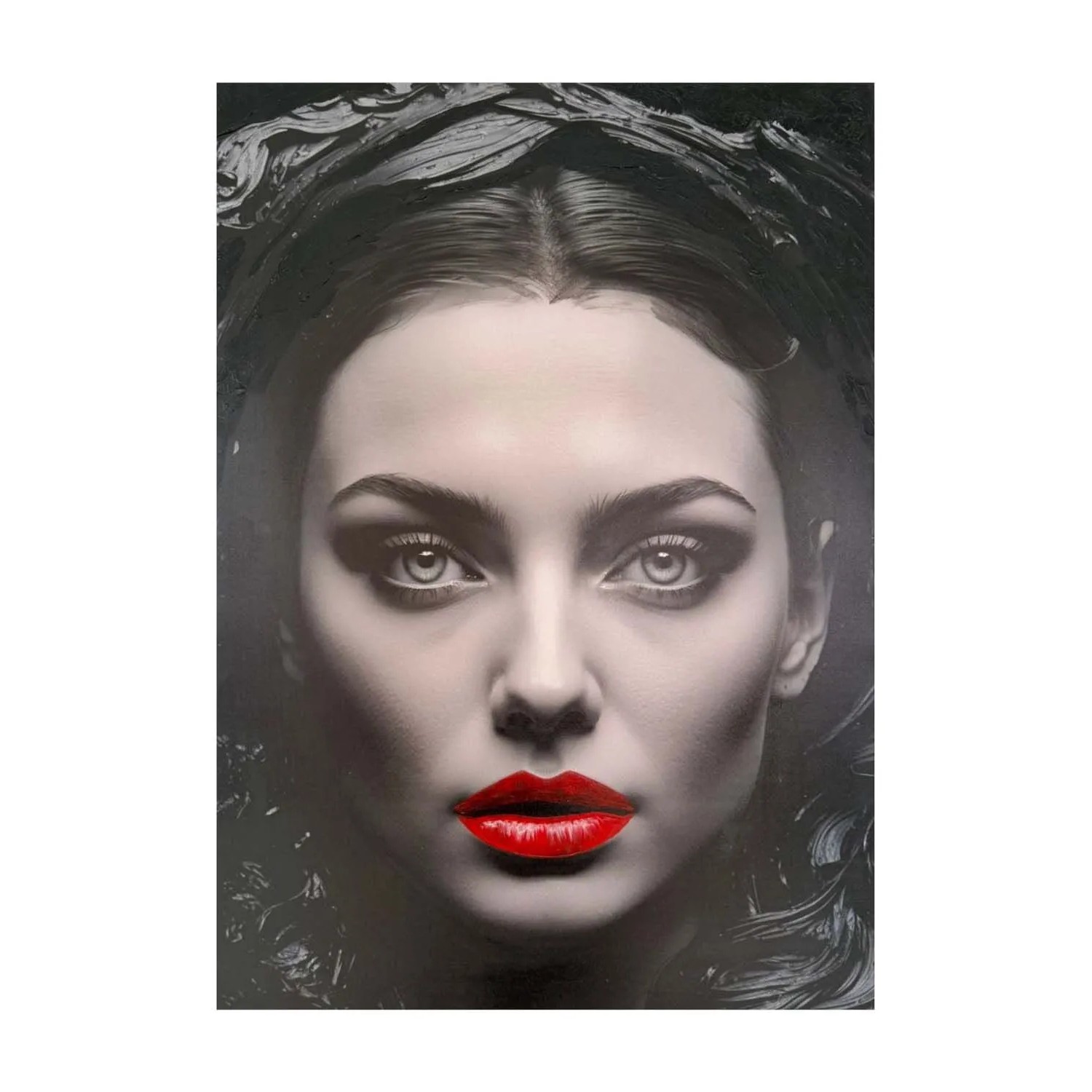 Frames Factory Obraz CANVAS czerwone usta 50 x 70 cm