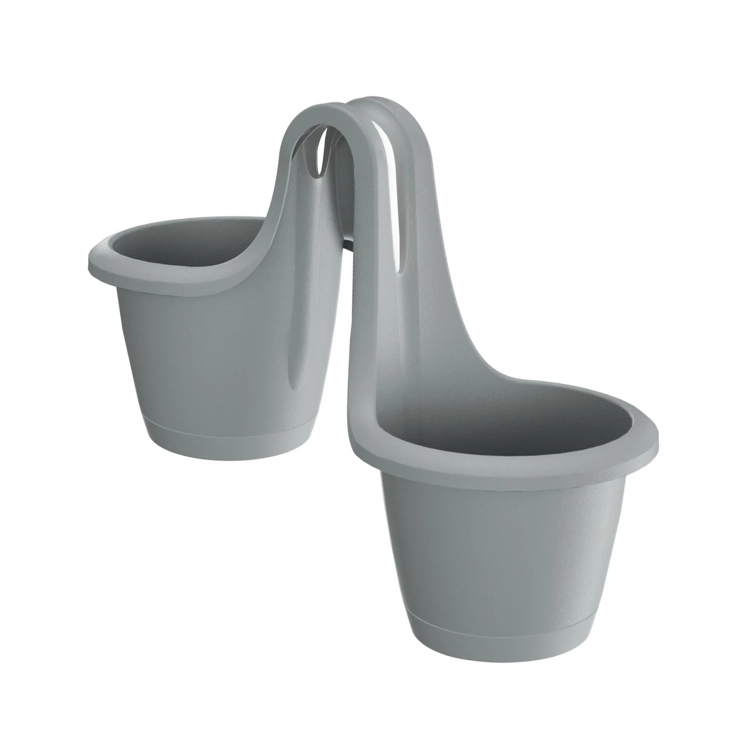 Prosperplast Doniczka Respana Twins szary kamień - 46 cm