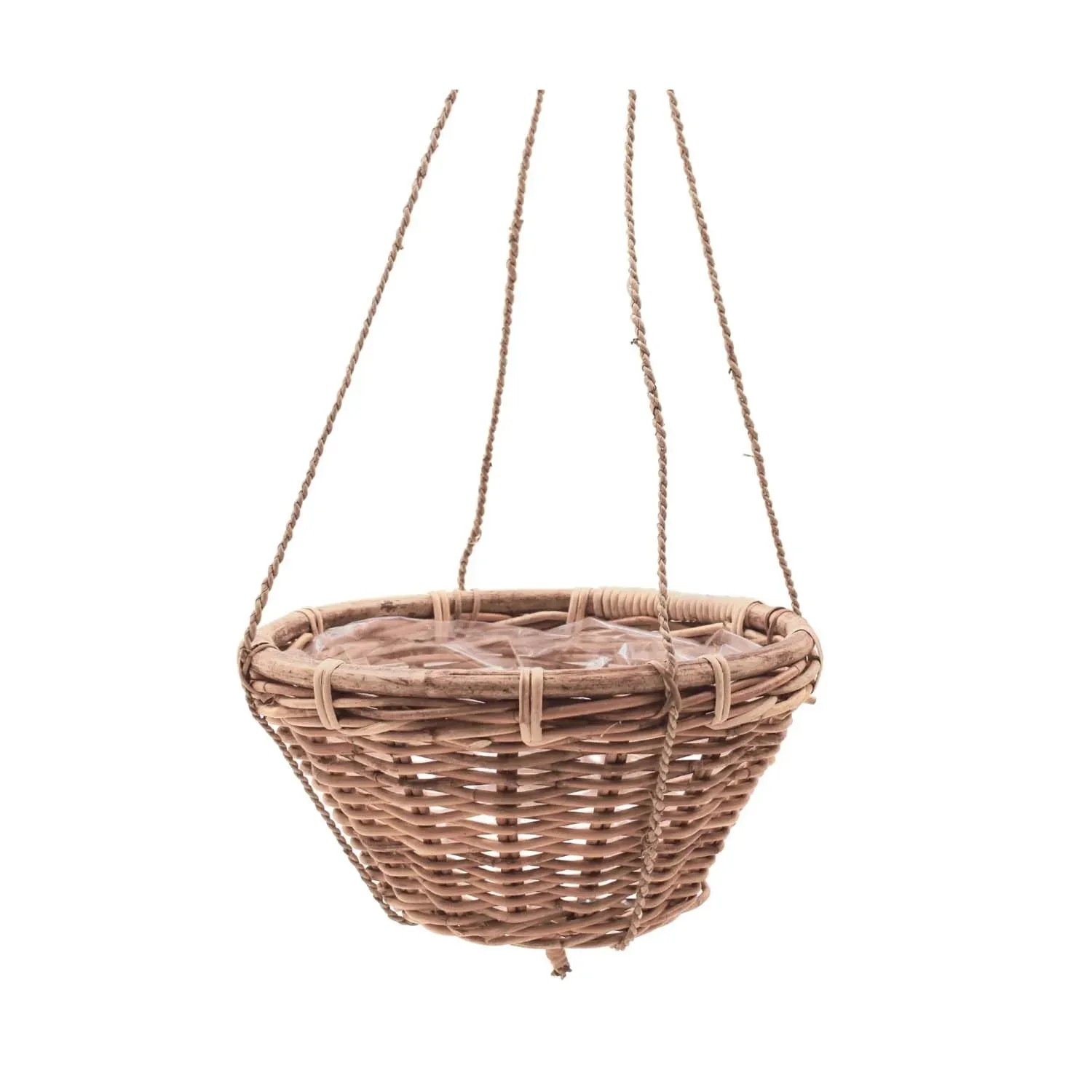 Osłonka rattan wisząca natural - 35 x 19 cm