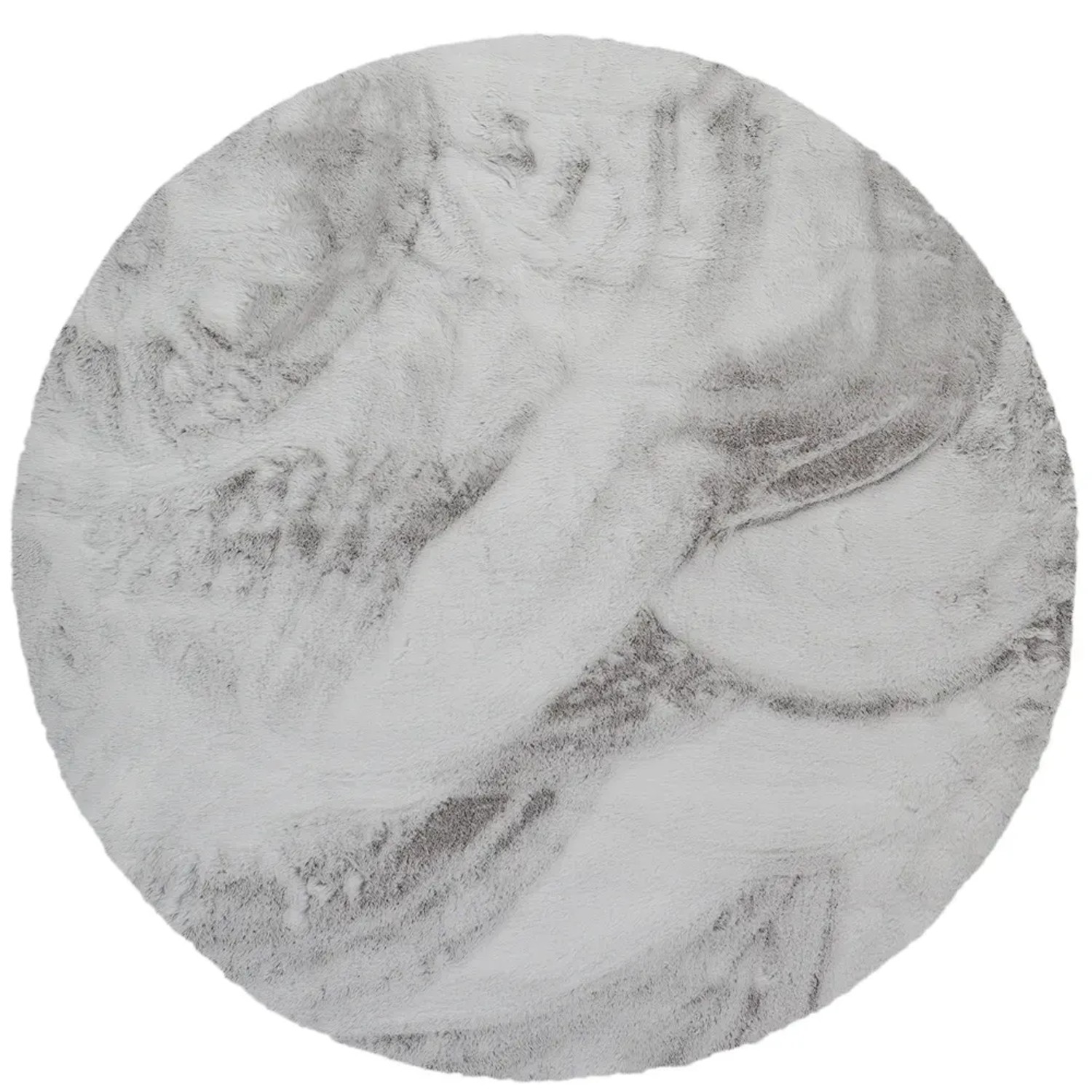 Indavo Dywan RABBIT-FUR koło średnica 100 cm jasny szary