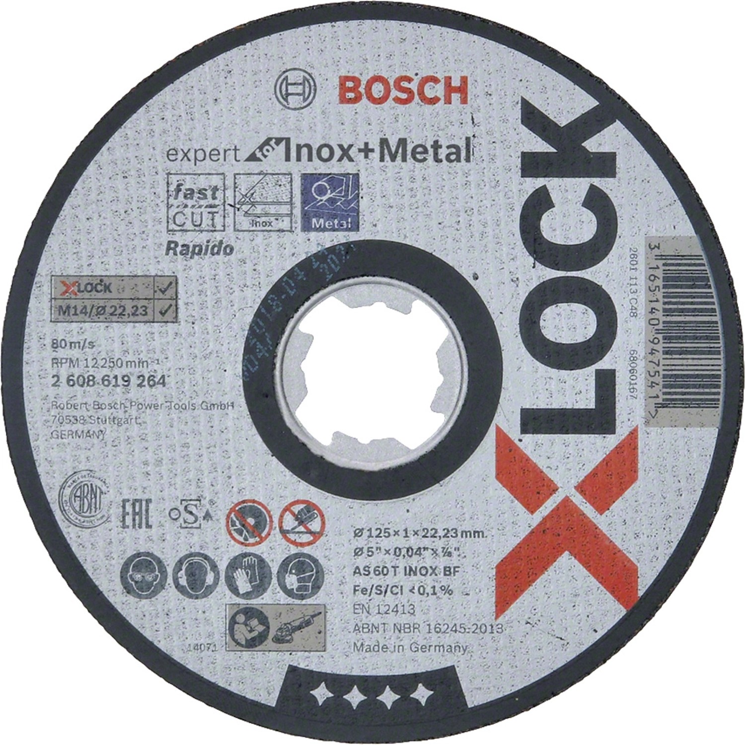 Bosch Professional Tarcza korundowa do metalu X-lock 125 mm