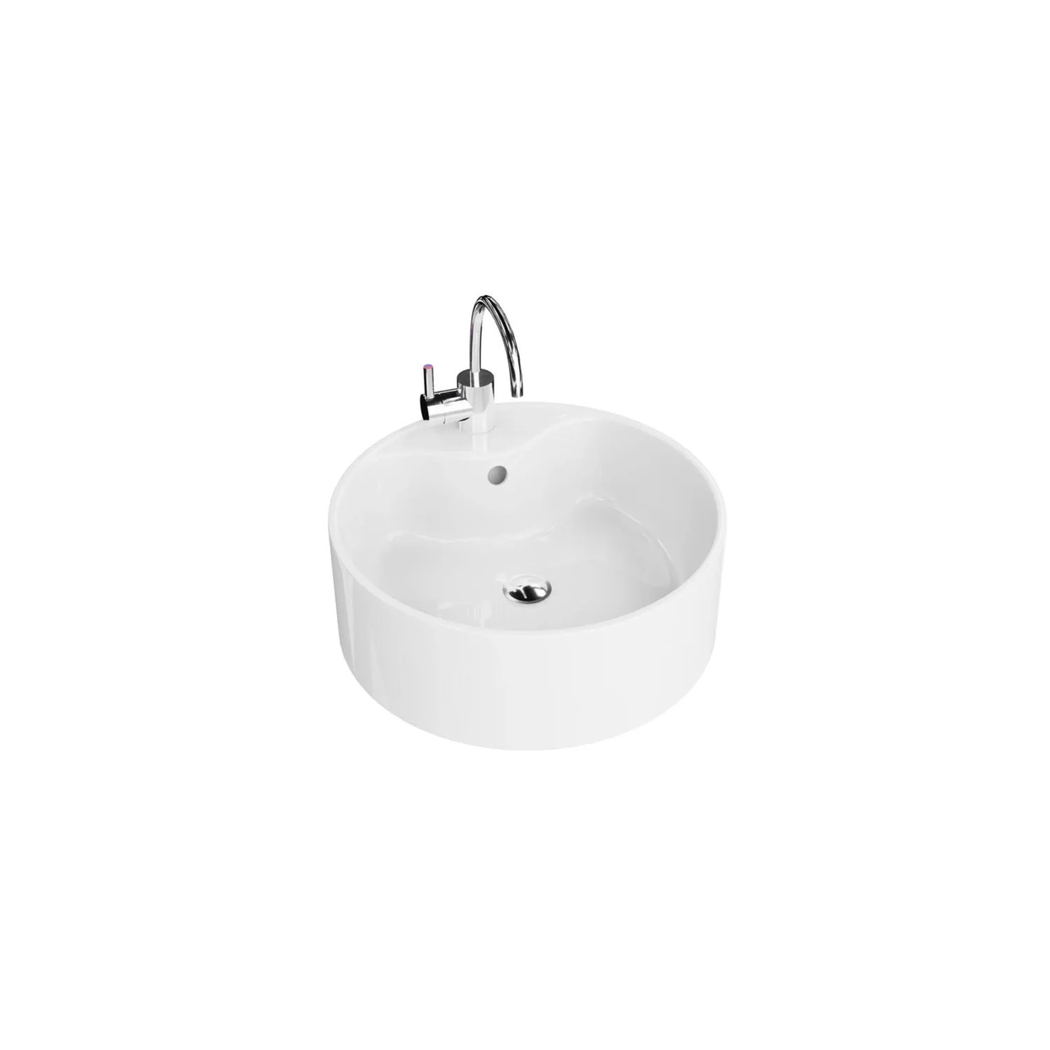 Domino Umywalka Silvia OKR nablatowa biała 41x41x15