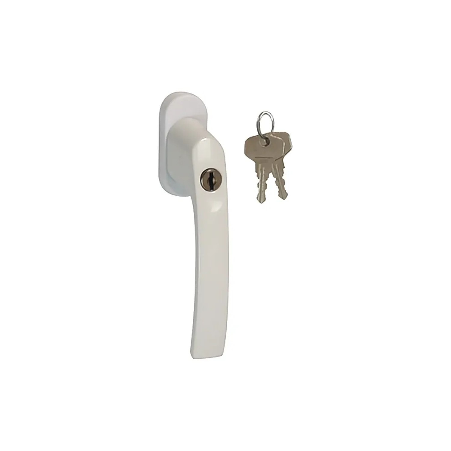 Domino Klamka okienna z kluczem Pluton biała